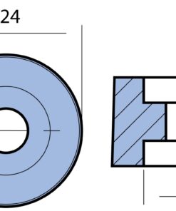 Knopfanode Alu 24x14mm für Wassereinlass von Honda BF 75-130PS Knopfanode Alu 24x14mm für Wassereinlass von Honda BF 75-130PS