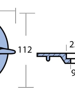 Finnenanode Alu 112mm, Bohrung 8mm für Honda BF 75-130PS Finnenanode Alu 112mm, Bohrung 8mm für Honda BF 75-130PS