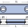 Rumpfanode Magnesium ca. 400g 250x66mm Rumpfanode Magnesium ca. 400g 250x66mm