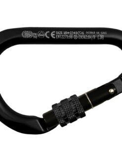 Alu-Karabiner HMS CLASSIC SCREW SLEEVE grau/cyan Alu-Karabiner HMS CLASSIC SCREW SLEEVE grau/cyan