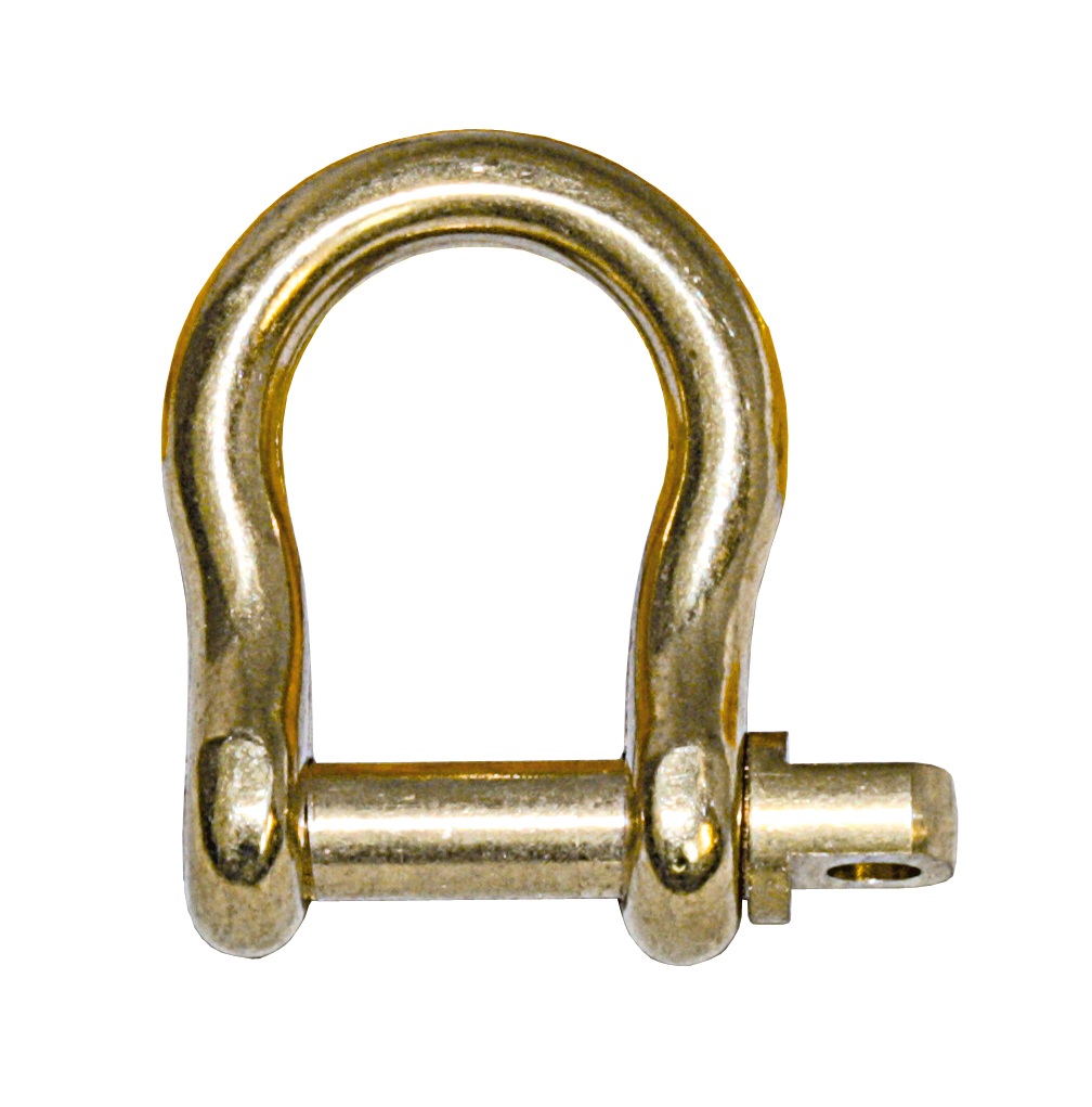 10-St-Packung Messingschäkel poliert D-Form 4mm 10-St-Packung Messingschäkel poliert D-Form 4mm