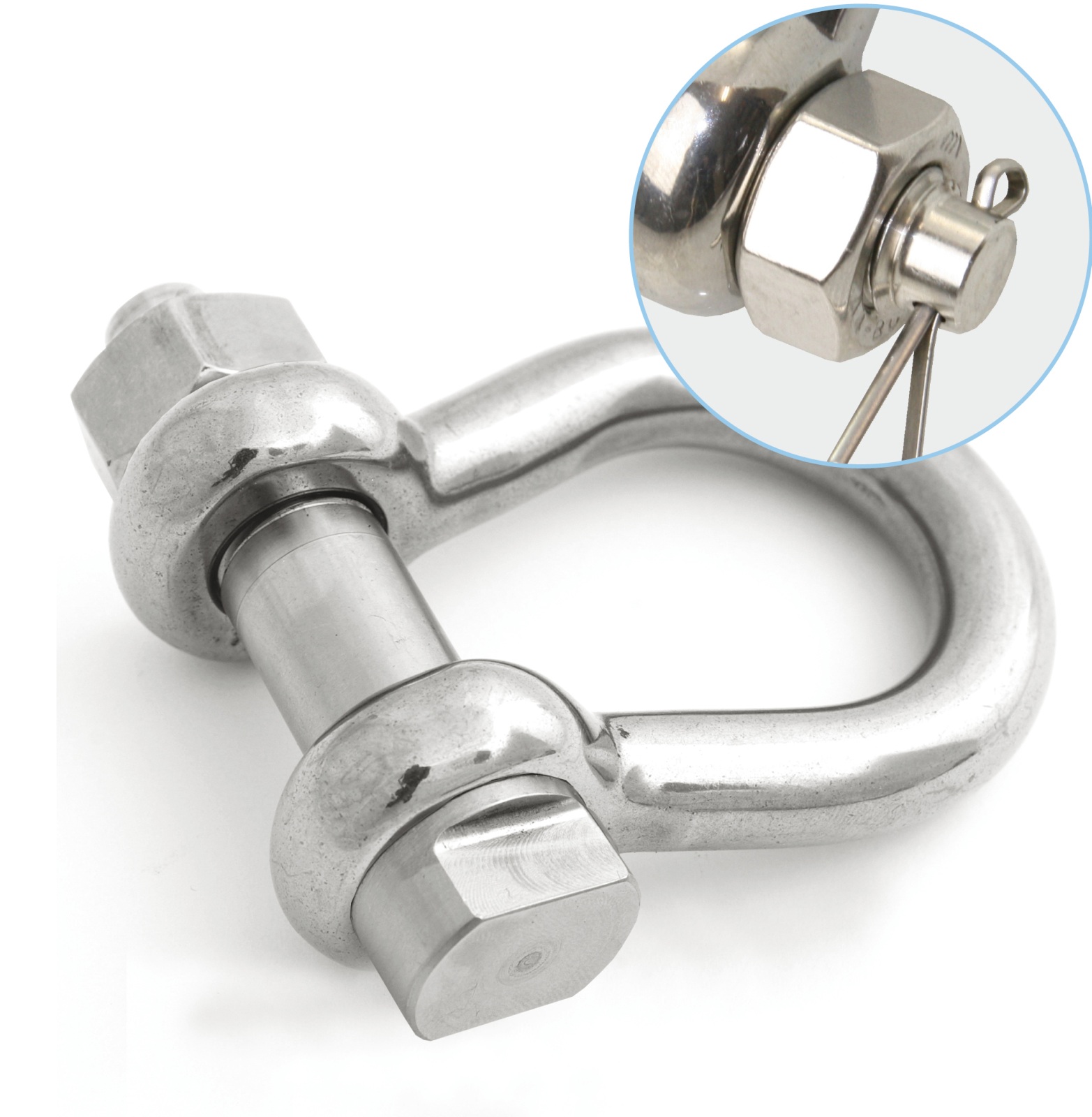 PETERSEN Rundschäkel geschweift mit Inn6kant C3 Pin 16mm, WLL2500kg PETERSEN Rundschäkel geschweift mit Inn6kant C3 Pin 16mm, WLL2500kg