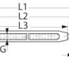 Wantensp.Bronze 1/2"Gabel/Termi. 7mmØ Bolz. 12.7mm
