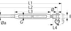 Wantensp.Bronze 5/8"Gabel/Terminal 8mmØ GW:16mm