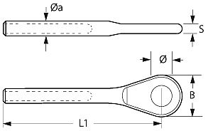 Augterminal AISI316 2.5mm "Starboot" Augterminal AISI316 2.5mm "Starboot"