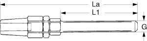 Schraubterminal M5 rechts für 3mmØ AISI316 Schraubterminal M5 rechts für 3mmØ AISI316