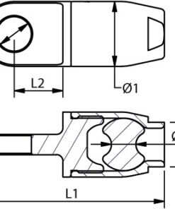 Edelstahlauge für Dyneema®Tauwerk 4mm Edelstahlauge für Dyneema®Tauwerk 4mm