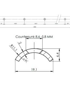 Vetus Edelstahleinlage für POLY4S 20-Mtr. Rostfreiem Stahl Einlage für POLY4S Scheuerleiste. Verkauft in Sätzen von 10 x 2 Metern Länge - Preis pro. 20 Meter