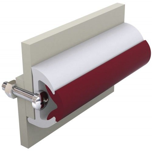 Vetus POLY-Scheuerleiste, ohne Keder weiß 20m Vinyl Scheuerleiste, weiß, POLY 35 x 28 mm, exkl. Einlage - Länge 20 Meter - Preis pro Meter
