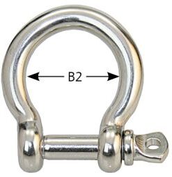 10 St.Edelstahl.schäkel D-Form Innensechskant 6mm