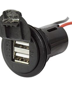 USB Doppel-Steckdose mit Deckel + Montageplatte USB Doppel-Steckdose mit Deckel + Montageplatte