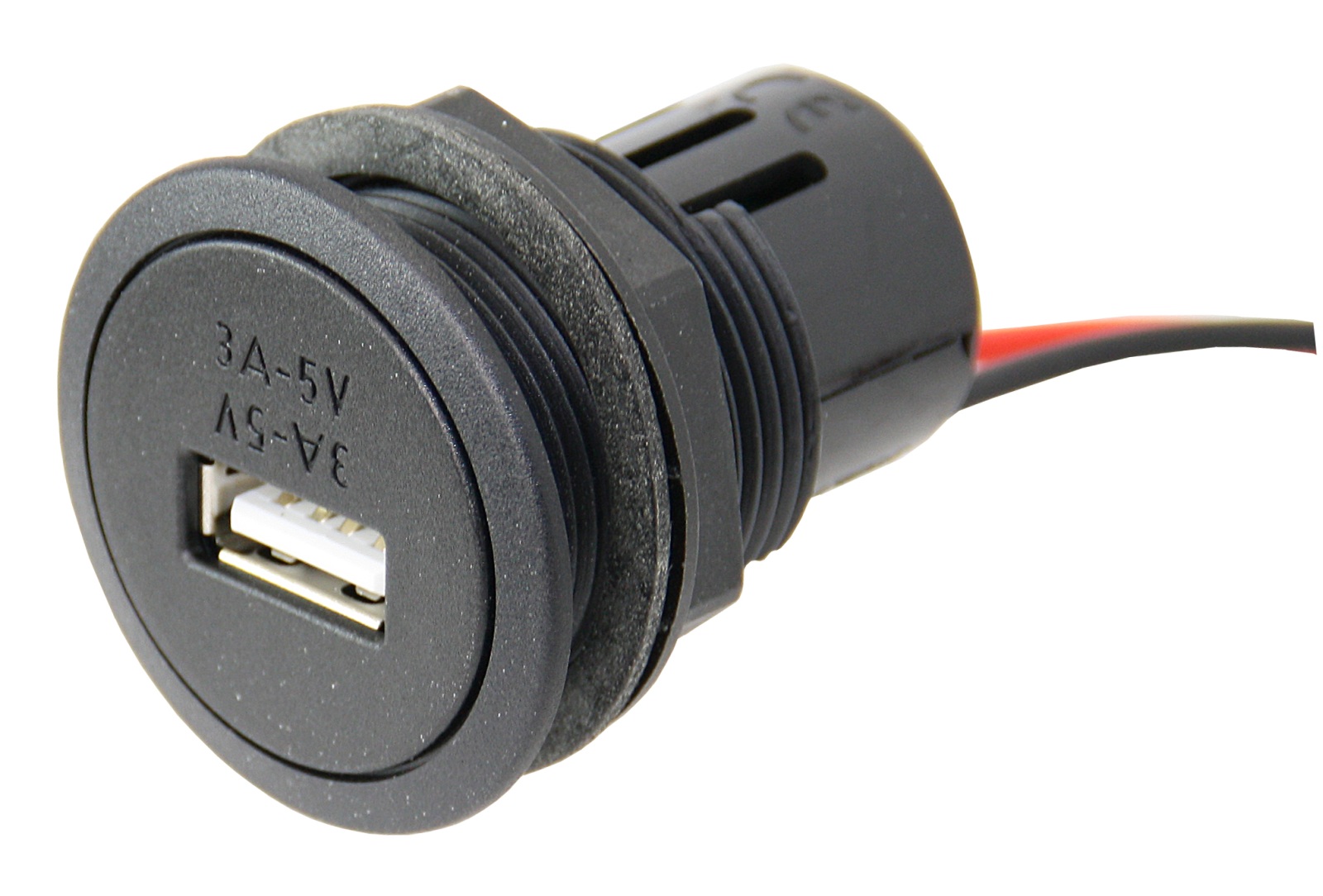 PRO CAR USB-A Einbau-Doppelsteckdose mit Kappe rund 12/24V 2x2,5A SB-Pack PRO CAR USB-A Einbau-Doppelsteckdose mit Kappe rund 12/24V 2x2,5A SB-Pack