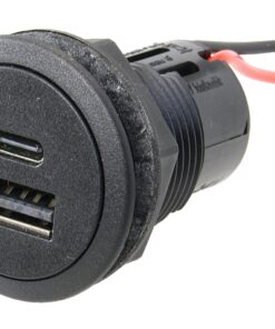 PRO CAR USB-C/A Einbau-Steckdose mit PD/QC, round 12/24V 3A/2,2A 36mm PRO CAR USB-C/A Einbau-Steckdose mit PD/QC, round 12/24V 3A/2,2A 36mm