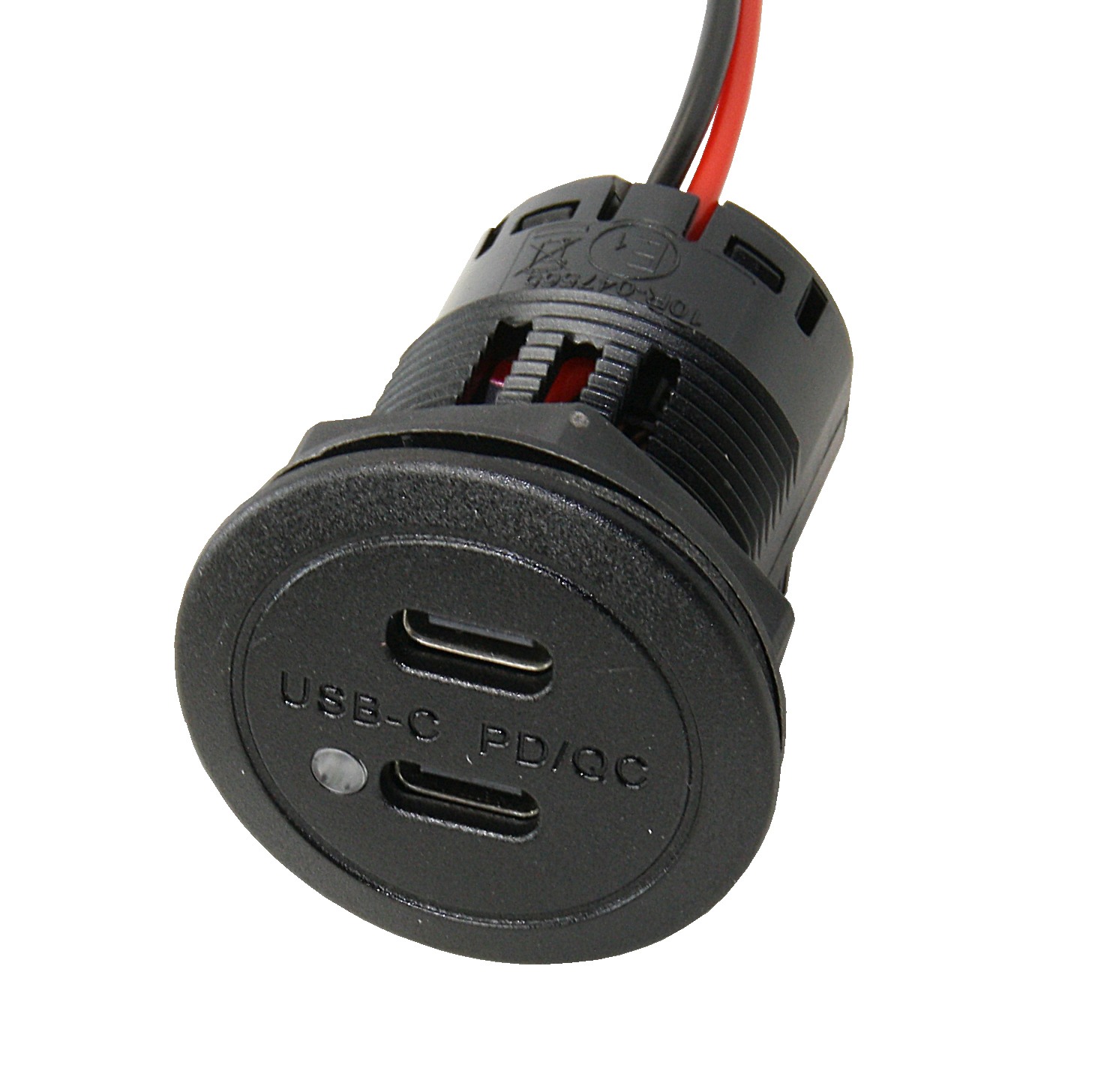 PRO CAR USB-C Einbau-Steckdose PD/QC, rund 12/24V 60W 3A 36mm SB-Pack PRO CAR USB-C Einbau-Steckdose PD/QC, rund 12/24V 60W 3A 36mm SB-Pack
