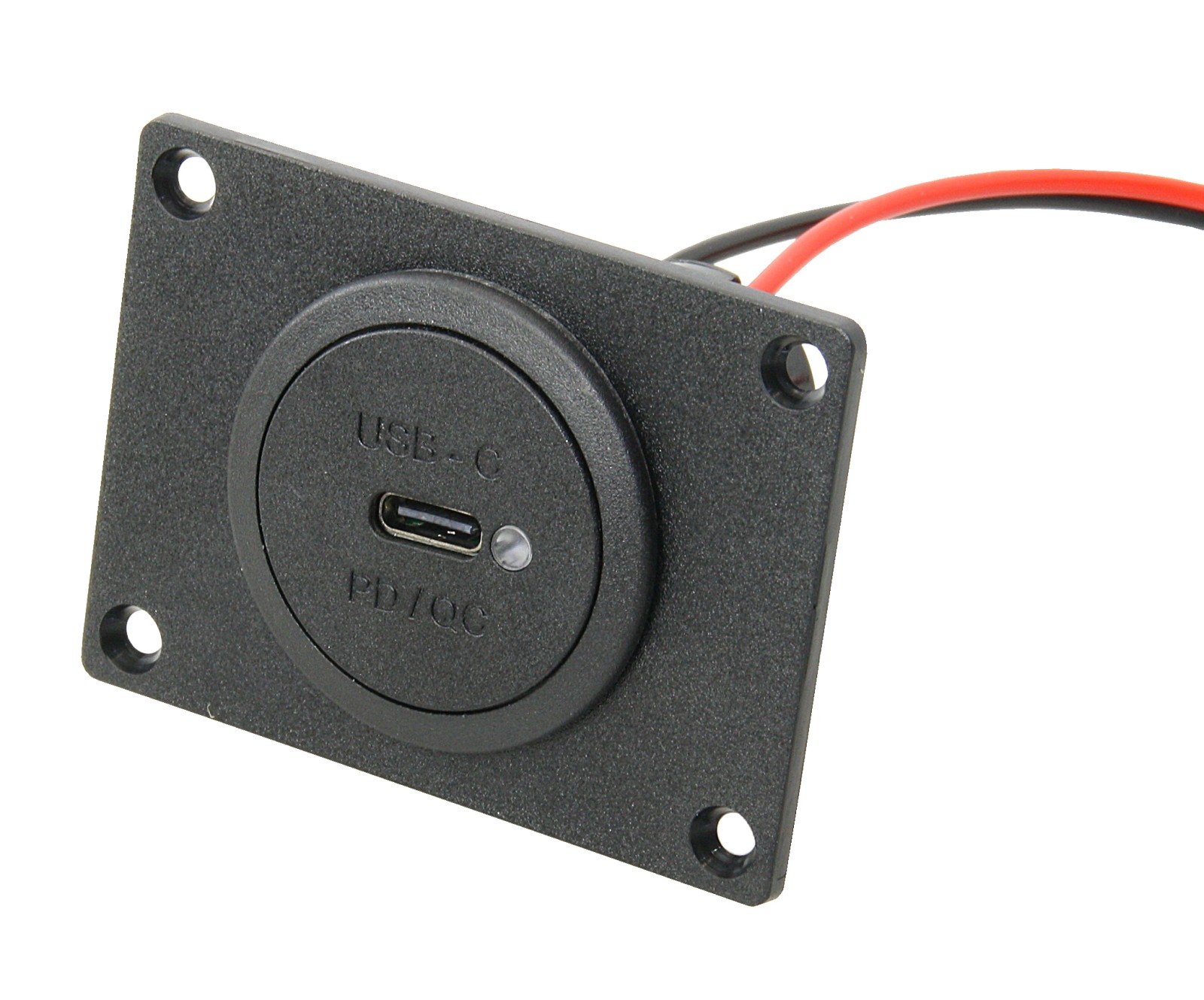 PRO CAR USB-C Einbau-Doppelsteckdose PD/QC, rund 12/24V 2x3A 36mm, LED SB-P PRO CAR USB-C Einbau-Doppelsteckdose PD/QC, rund 12/24V 2x3A 36mm, LED SB-P