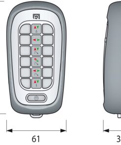 QUICK Funkfernbedienung H02+ 2-polig 869MHz, beleuchtet QUICK Funkfernbedienung H02+ 2-polig 869MHz, beleuchtet