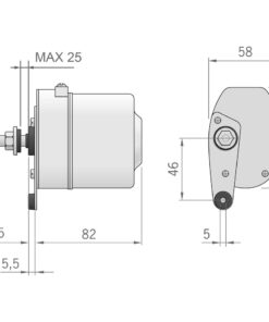 Roca Scheibenwischermotor W5 12V Achse L=25-58,5mm Roca Scheibenwischermotor W5 12V Achse L=25-58,5mm – Bild 3