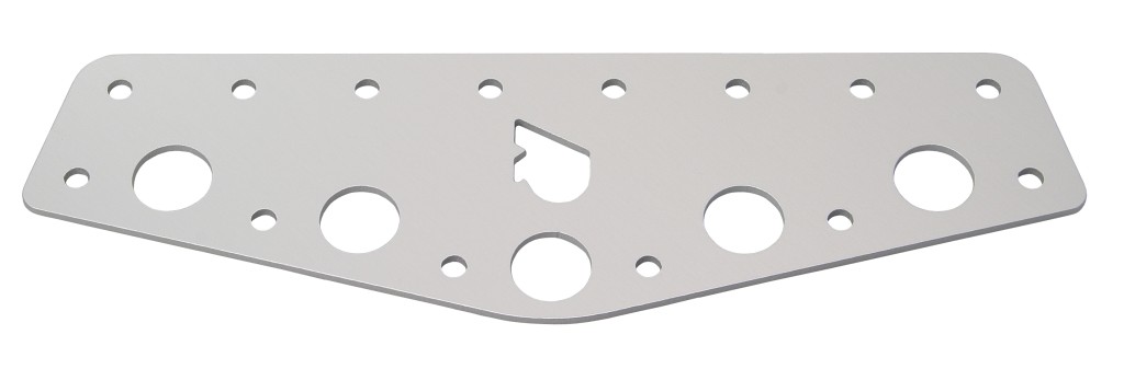 RUTGERSON Schothorn-Brett 220x45x2mm silber elox. RUTGERSON Schothorn-Brett 220x45x2mm silber elox.