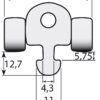 Lattenrutscher mit M10-Gewinde aus Edelstahl