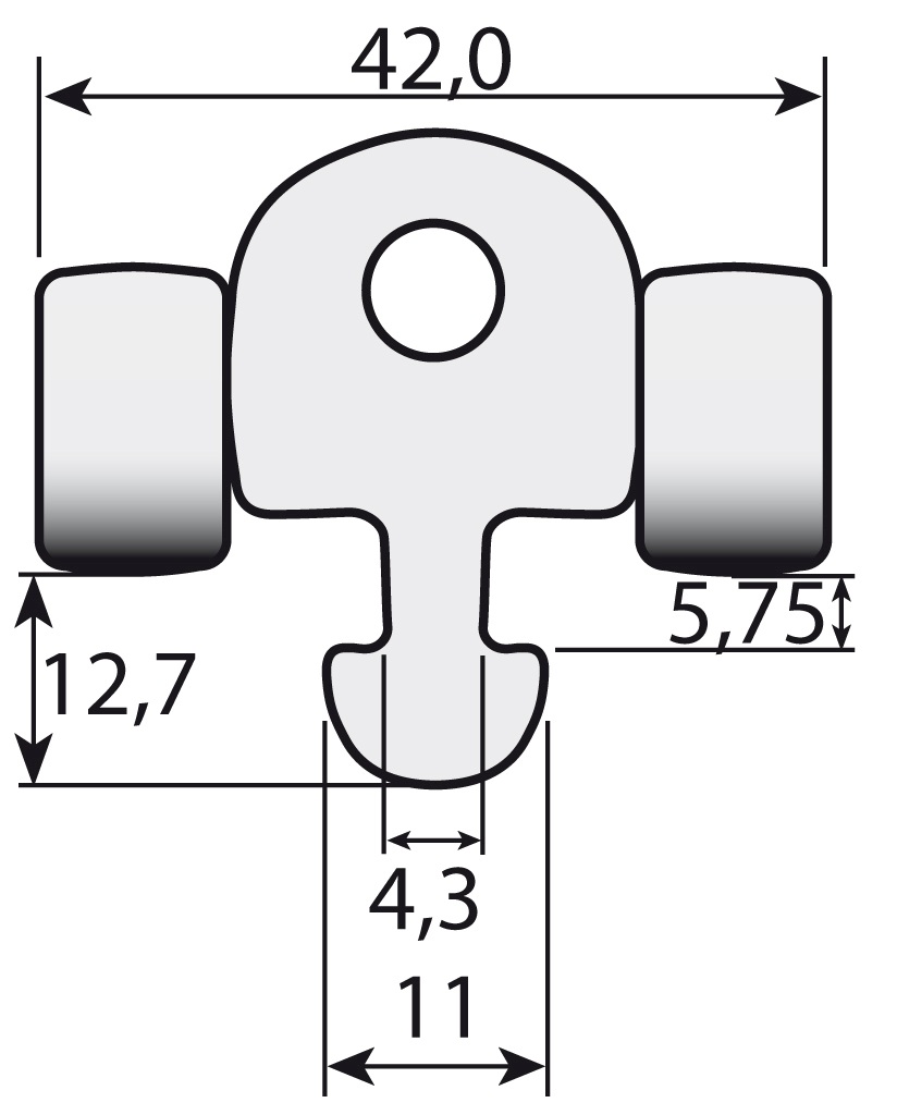 Lattenrutscher (Zwischenrutscher) Typ D Lattenrutscher (Zwischenrutscher) Typ D