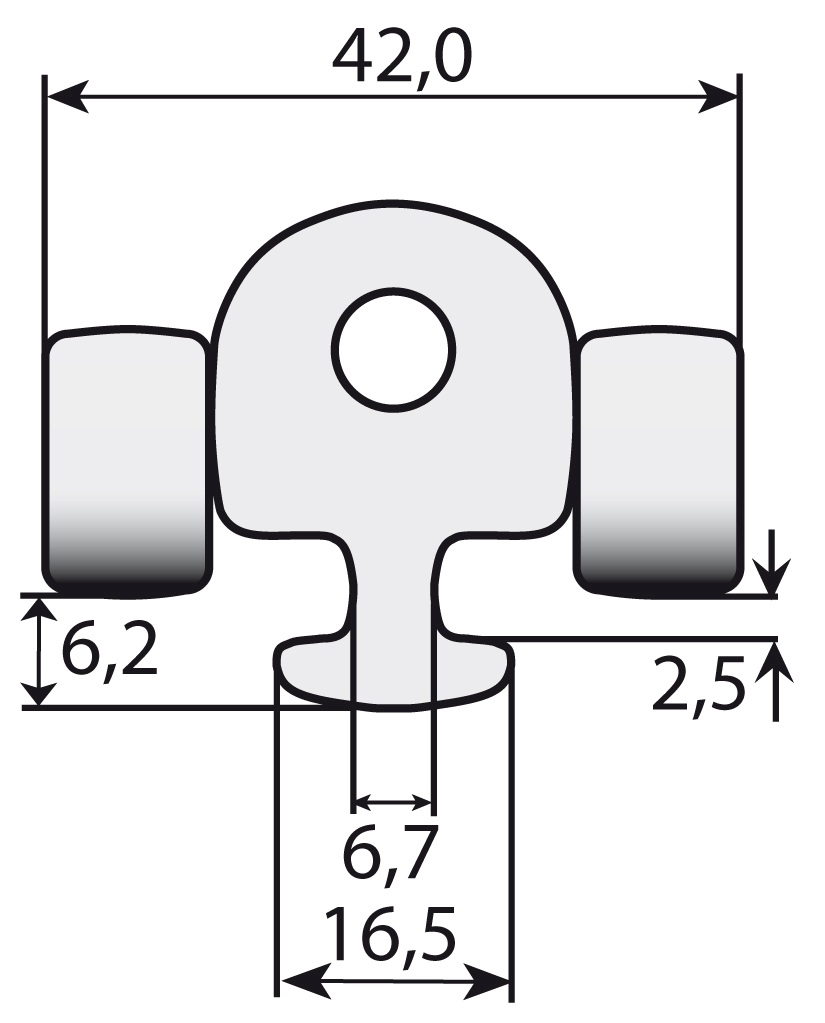 Lattenrutscher (Zwischenrutscher) Typ D Lattenrutscher (Zwischenrutscher) Typ D