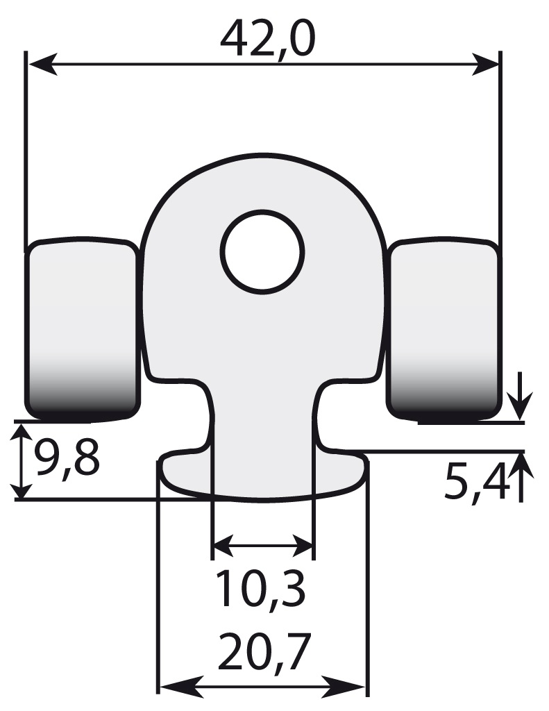 Lattenrutscher (Zwischenrutscher) Typ D Lattenrutscher (Zwischenrutscher) Typ D