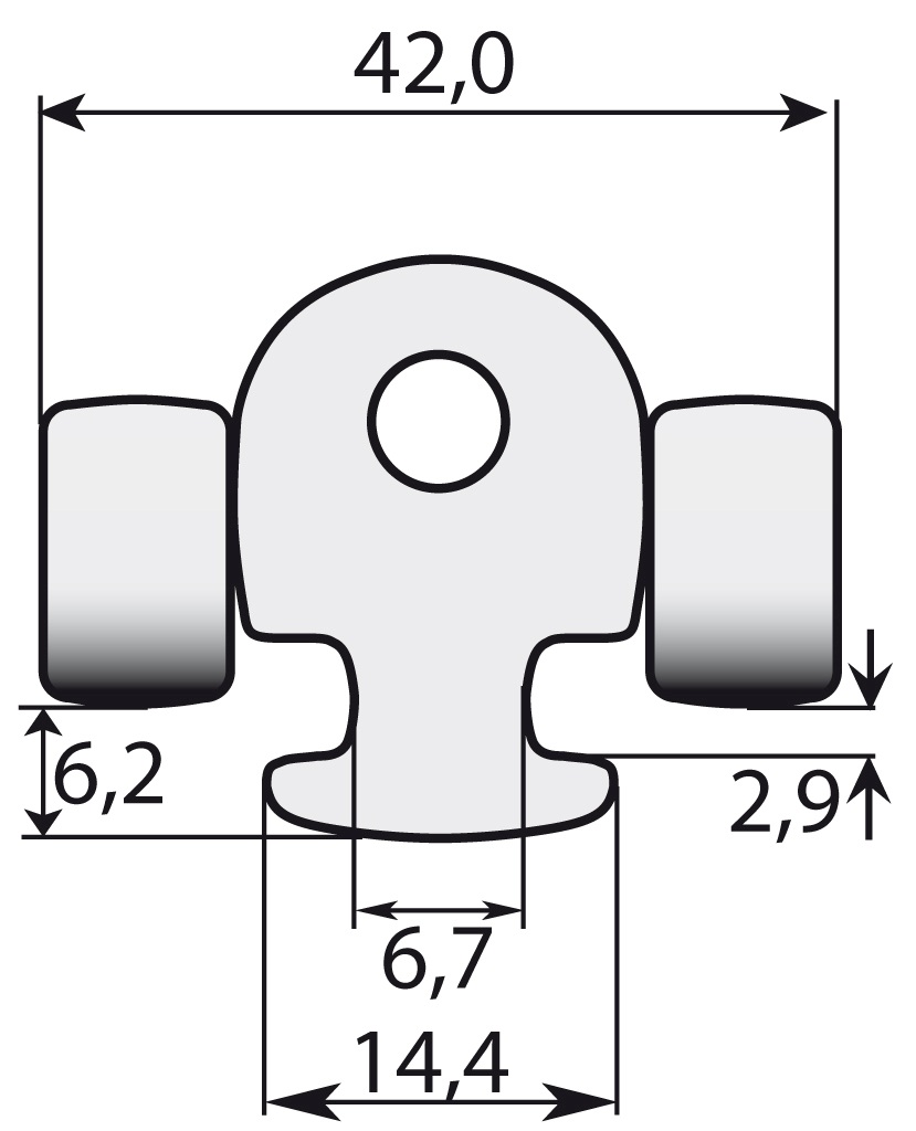 Lattenrutscher (Zwischenrutscher) Typ D Lattenrutscher (Zwischenrutscher) Typ D