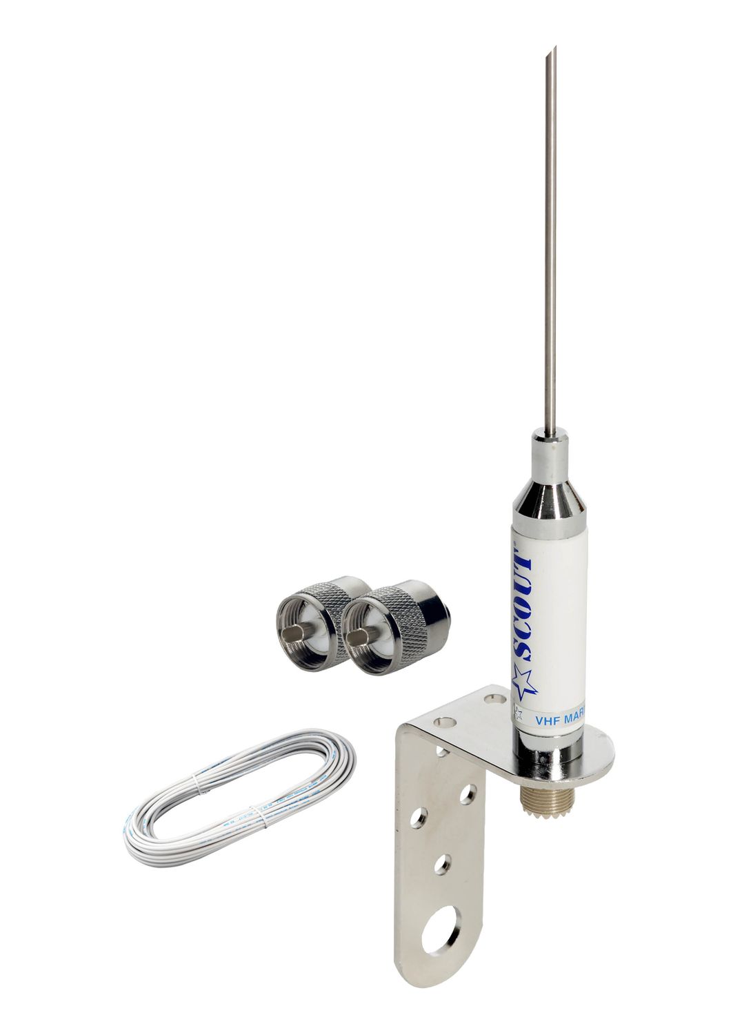 Scout UKW Edelstahl Antenne KM-3A Set, 20m Kabel und Stecker, 3db, L=1,0m Scout UKW Edelstahl Antenne KM-3A Set, 20m Kabel und Stecker, 3db, L=1,0m