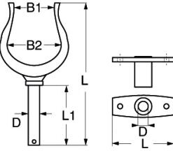 Buchse zum Einlassen für Rudergabel SG7057+7064 Buchse zum Einlassen für Rudergabel SG7057+7064