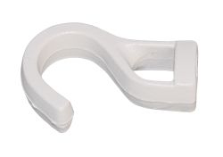 Kunststoffhaken f.4mm WEISS (10-Stück-Packung) Kunststoffhaken f.4mm WEISS (10-Stück-Packung)
