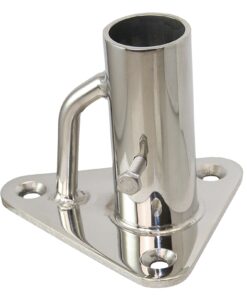 Relingfuß Edelstahl 6°-Winkel f.25mm durchgebolzt