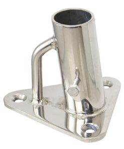 Relingfuß Edelstahl 6°-Winkel f.25mm durchgebolzt