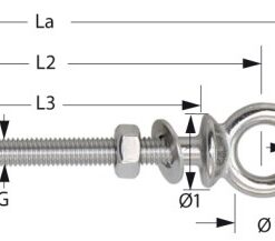 WICHARD Augbolzen M10 x100 mm Länge