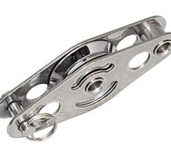 Bockrolle vertikal/horiz. 25 x 6mm Mess. verchr. Bockrolle vertikal/horiz. 25 x 6mm Mess. verchr.