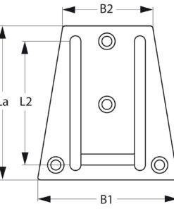 Deckshalterung für Spi-Baum universal