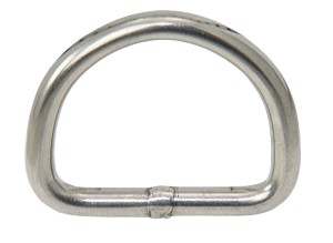 D-Ring Edelstahl AISI316 6mm x 50mm VP=10 Stück D-Ring Edelstahl AISI316 6mm x 50mm VP=10 Stück