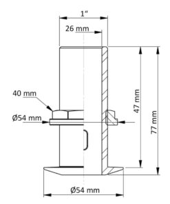 Vetus Borddurchlass G 1 Bronze Borddurchlass G1"