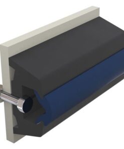 Vinyl Scheuerleiste, dunkelgrau, TRAP 60 x 38 mm, exkl. Einlage - Länge 20 Meter - Preis pro Meter