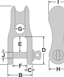 Tylaska H8 2:1 Aluminum Grossfall-Schäkel (mit Rolle) für Fall D=max.12mm Tylaska H8 2:1 Aluminum Grossfall-Schäkel (mit Rolle) für Fall D=max.12mm – Bild 5
