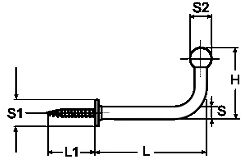LAMP Schraubhhaken Form L TY-30 A2 31mm 10St.