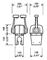 B74 Einhand-Kommandogeber schwarz für 2 Motoren B74 Einhand-Kommandogeber schwarz für 2 Motoren