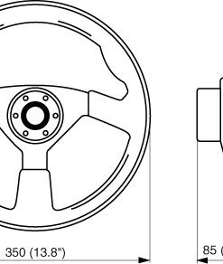 V38 KS-Steuerrad Antivibration Ø350mm SCHWARZ V38 KS-Steuerrad Antivibration Ø350mm SCHWARZ