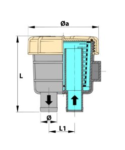 Kühlwasserfilter FTR140 19mm Kühlwasserfilter FTR140 19mm