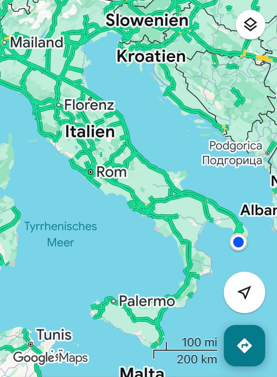 Riva di Ugento mit dem Wohnmobil – zehn Tage Meer, Nachbarn und Lilibet Karte von Süditalien mit Ugento